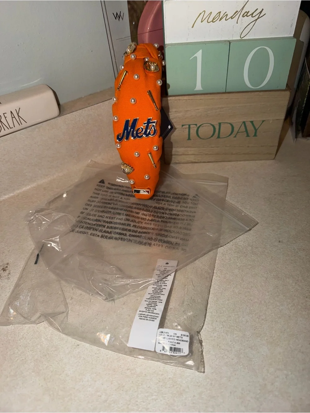 Lele Sadoughi MLB New York Mets Embellished Headband